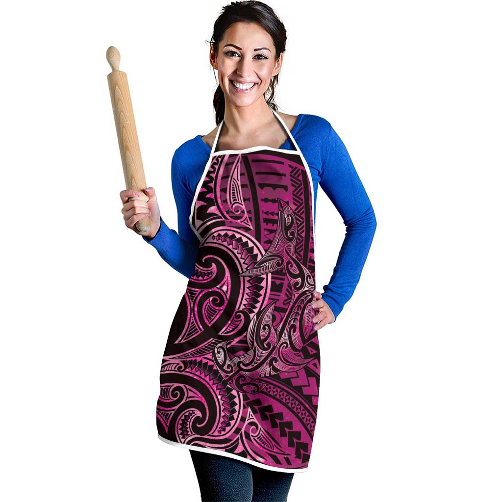 New Zealand Hammerhead Shark Apron Maori Haehae Mangopare Pink - Vibe Hoodie