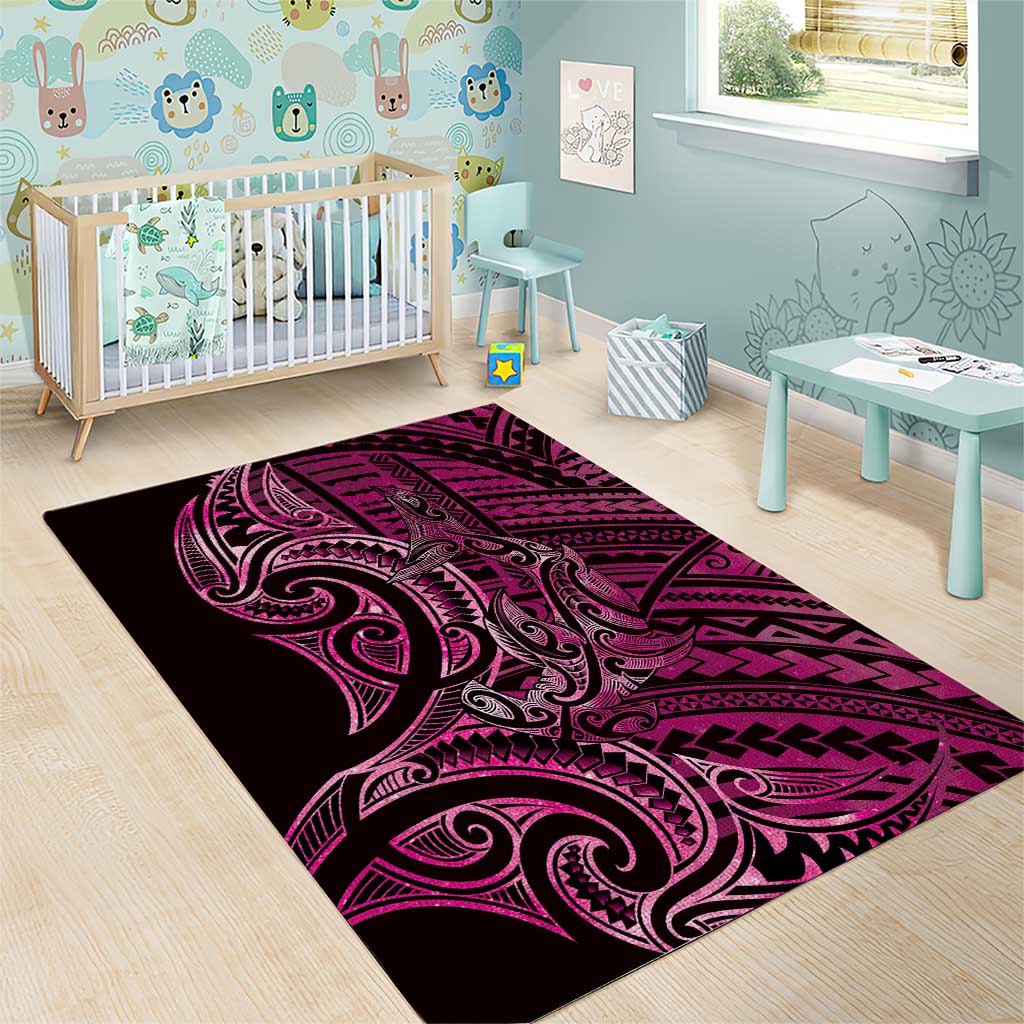 New Zealand Hammerhead Shark Area Rug Maori Haehae Mangopare Pink - Vibe Hoodie