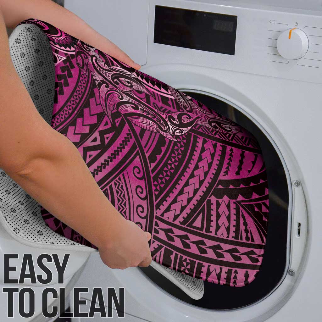 New Zealand Hammerhead Shark Bathroom Set Maori Haehae Mangopare Pink - Vibe Hoodie