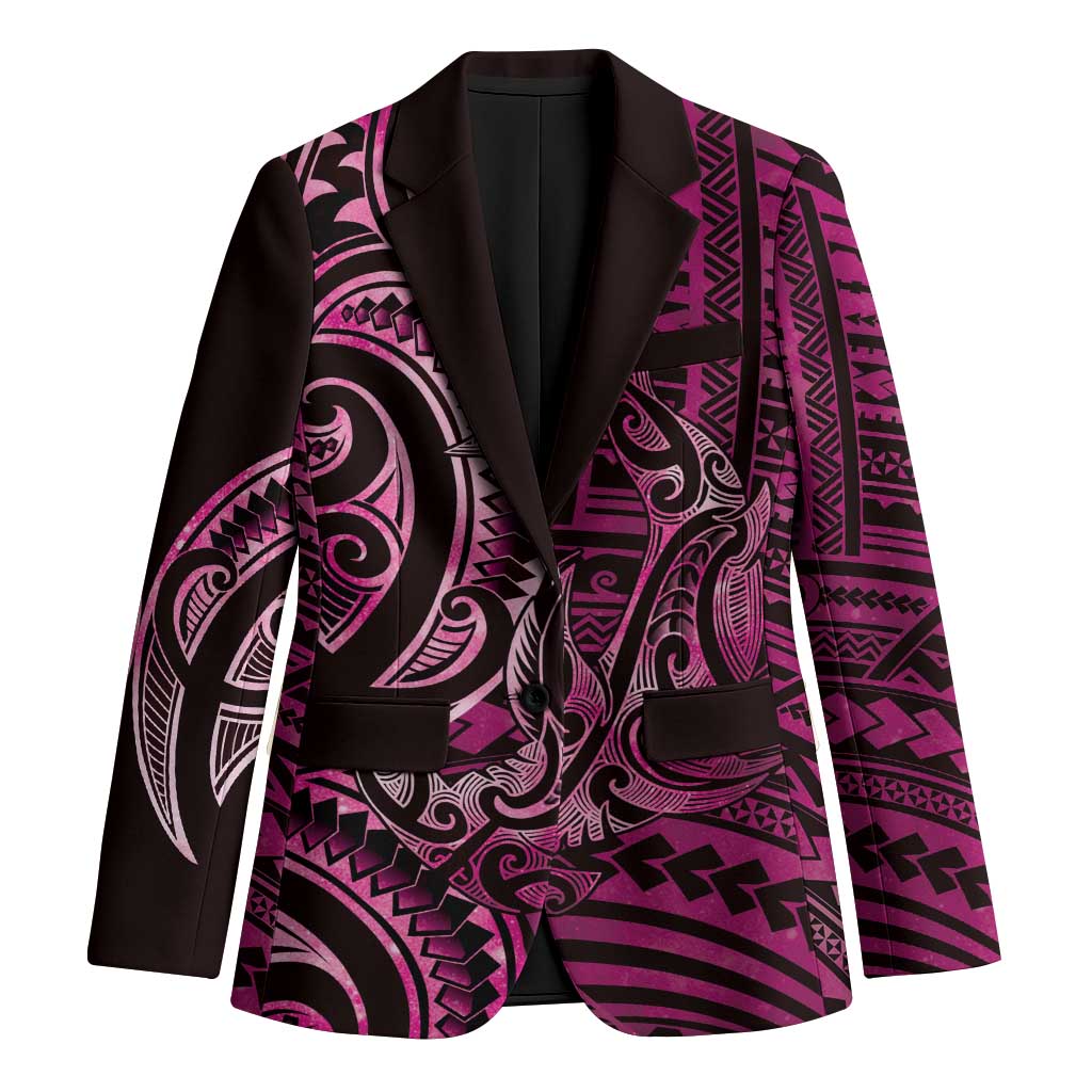 New Zealand Hammerhead Shark Blazer Maori Haehae Mangopare Pink - Vibe Hoodie