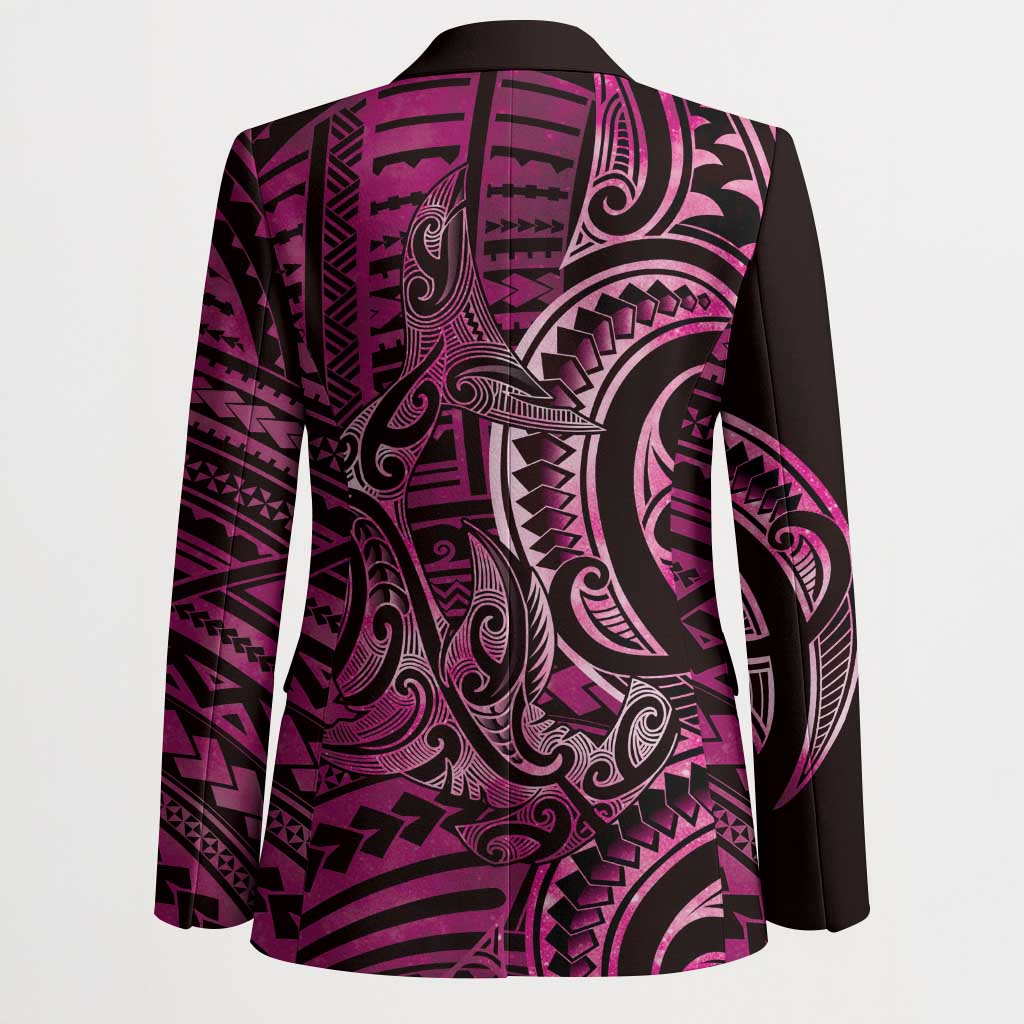 New Zealand Hammerhead Shark Blazer Maori Haehae Mangopare Pink - Vibe Hoodie