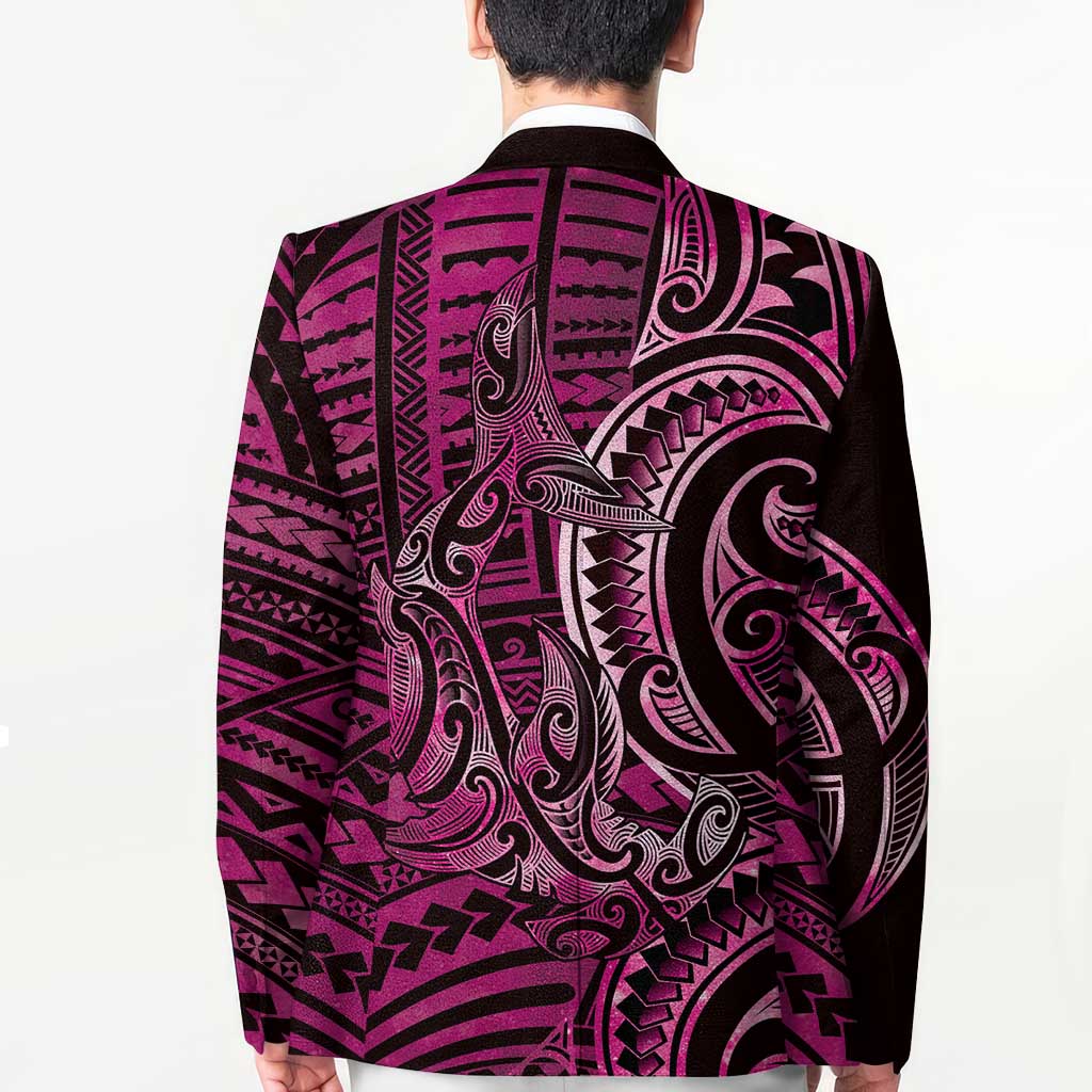New Zealand Hammerhead Shark Blazer Maori Haehae Mangopare Pink - Vibe Hoodie