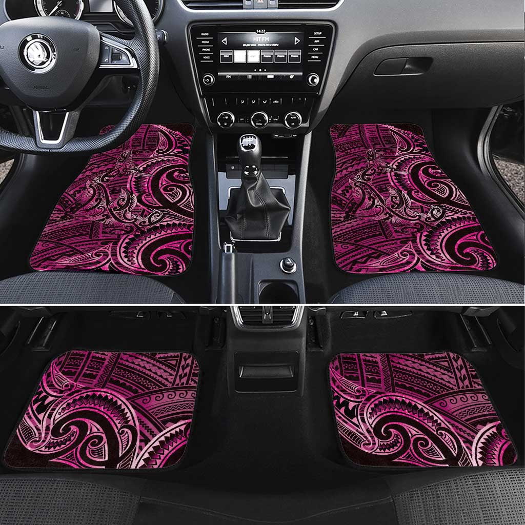 New Zealand Hammerhead Shark Car Mats Maori Haehae Mangopare Pink - Vibe Hoodie
