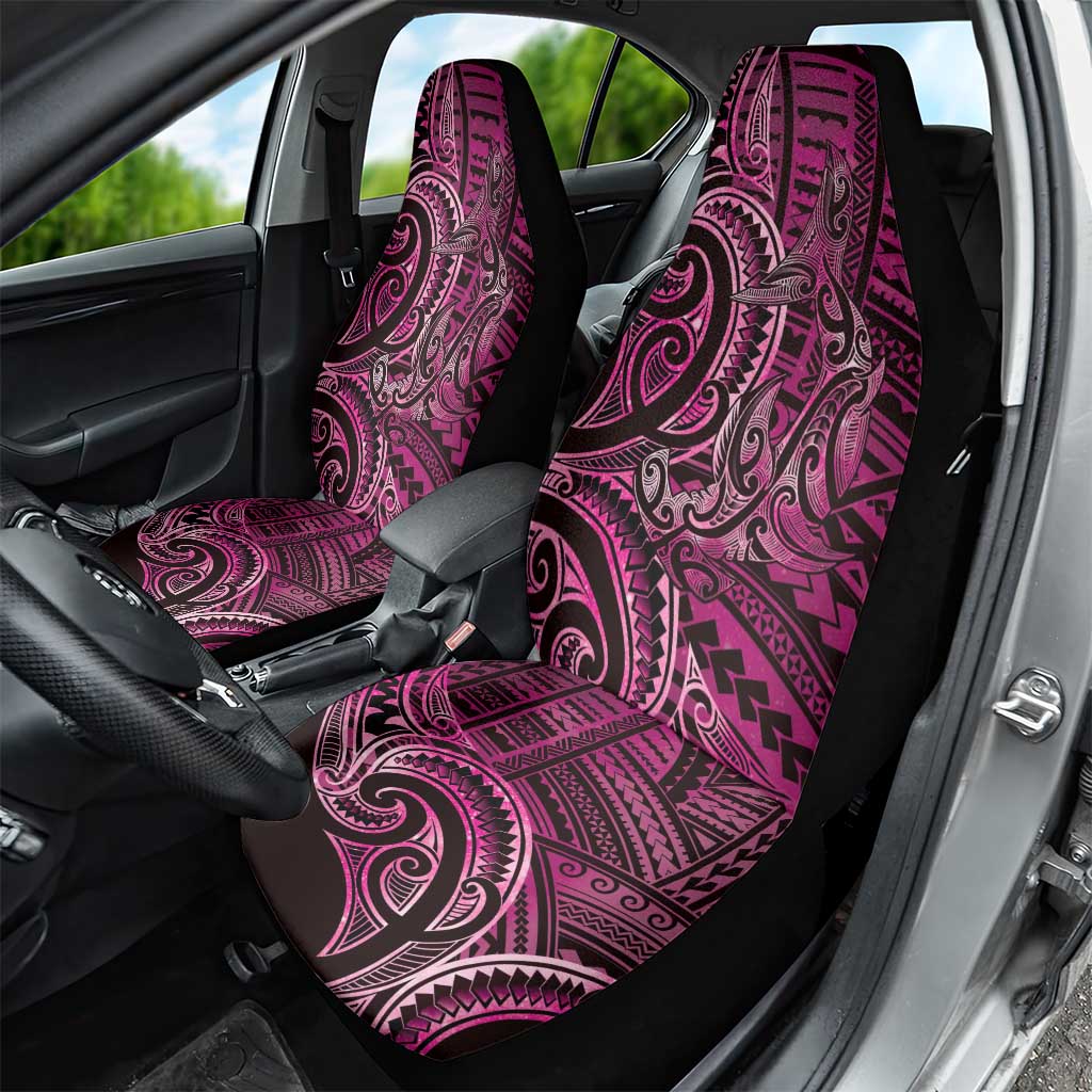 New Zealand Hammerhead Shark Car Seat Cover Maori Haehae Mangopare Pink - Vibe Hoodie