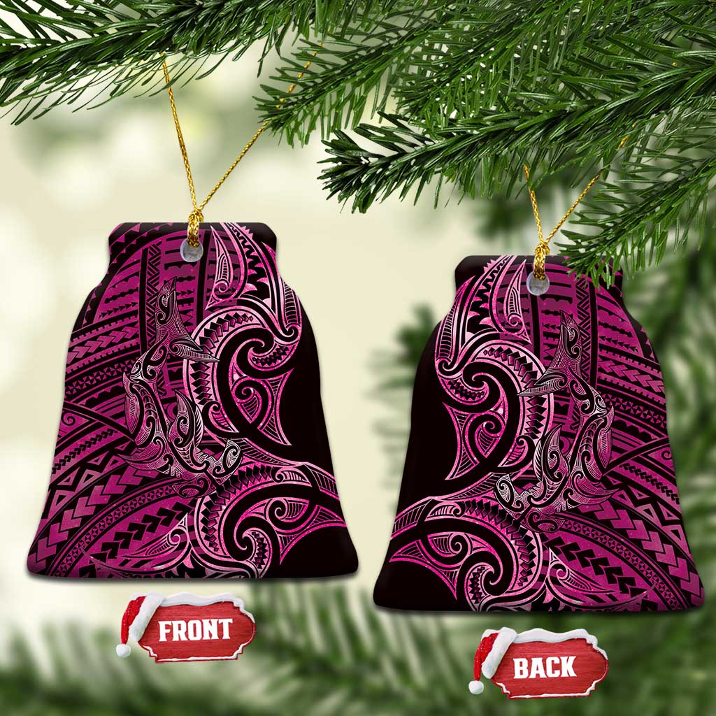 New Zealand Hammerhead Shark Ceramic Ornament Maori Haehae Mangopare Pink - Vibe Hoodie