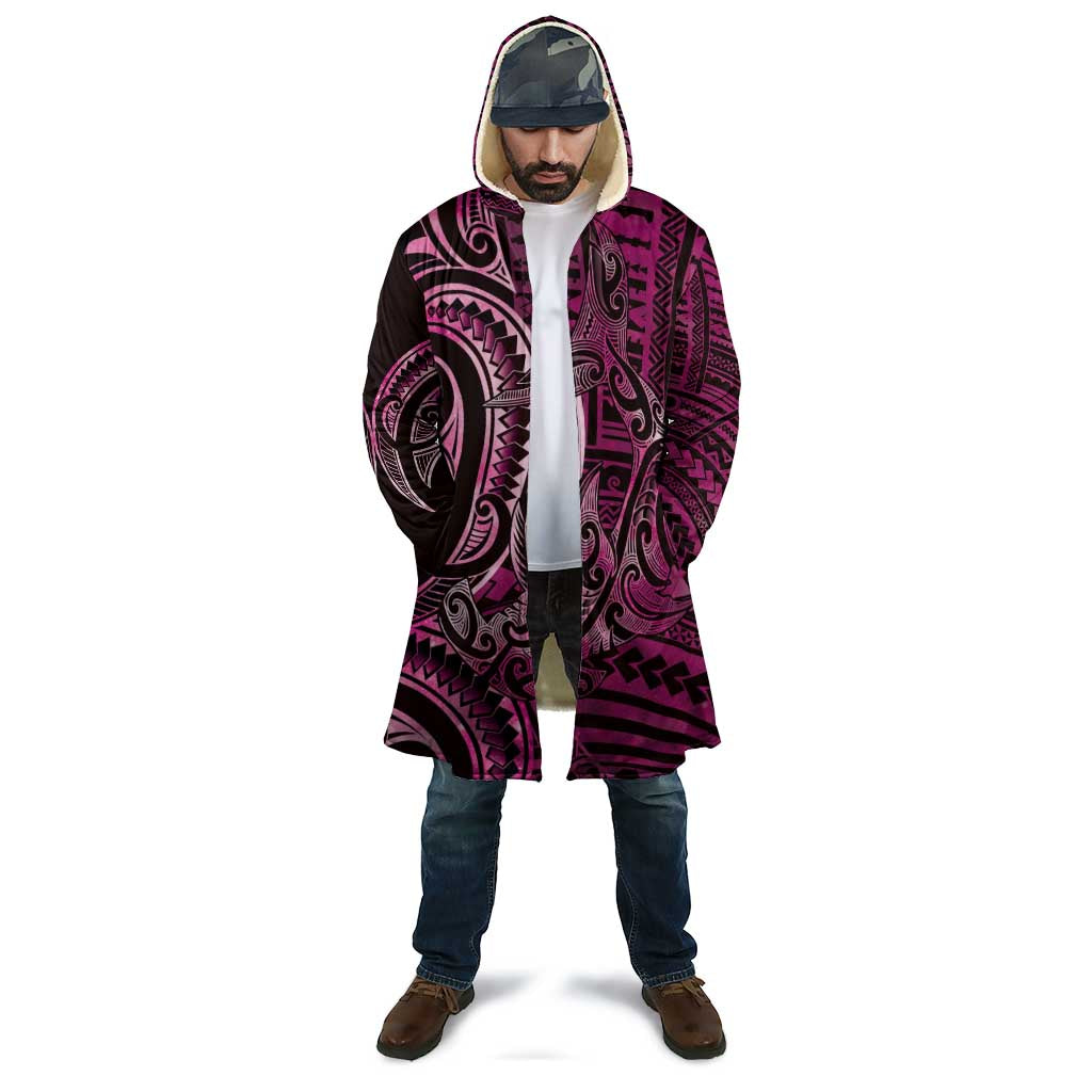 New Zealand Hammerhead Shark Cloak Maori Haehae Mangopare Pink - Vibe Hoodie