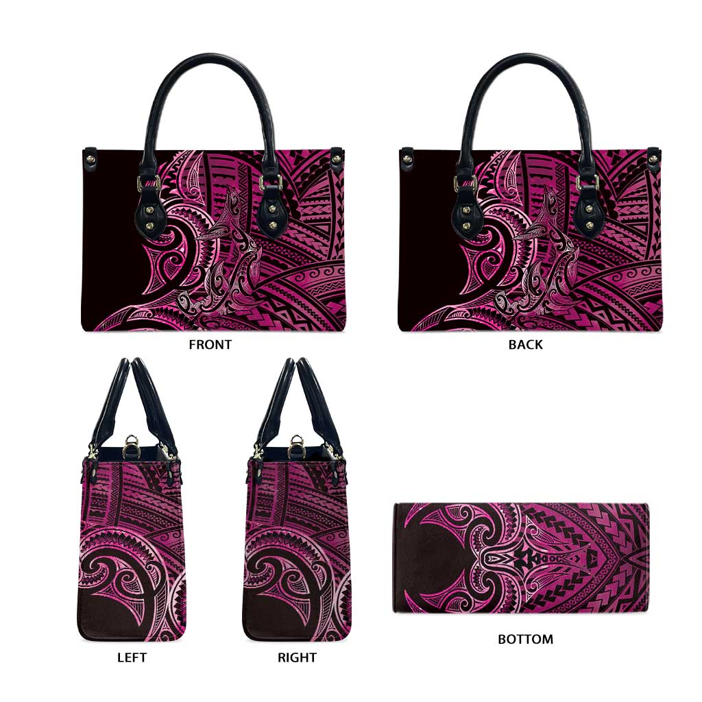 New Zealand Hammerhead Shark Leather Bag Maori Haehae Mangopare Pink - Vibe Hoodie