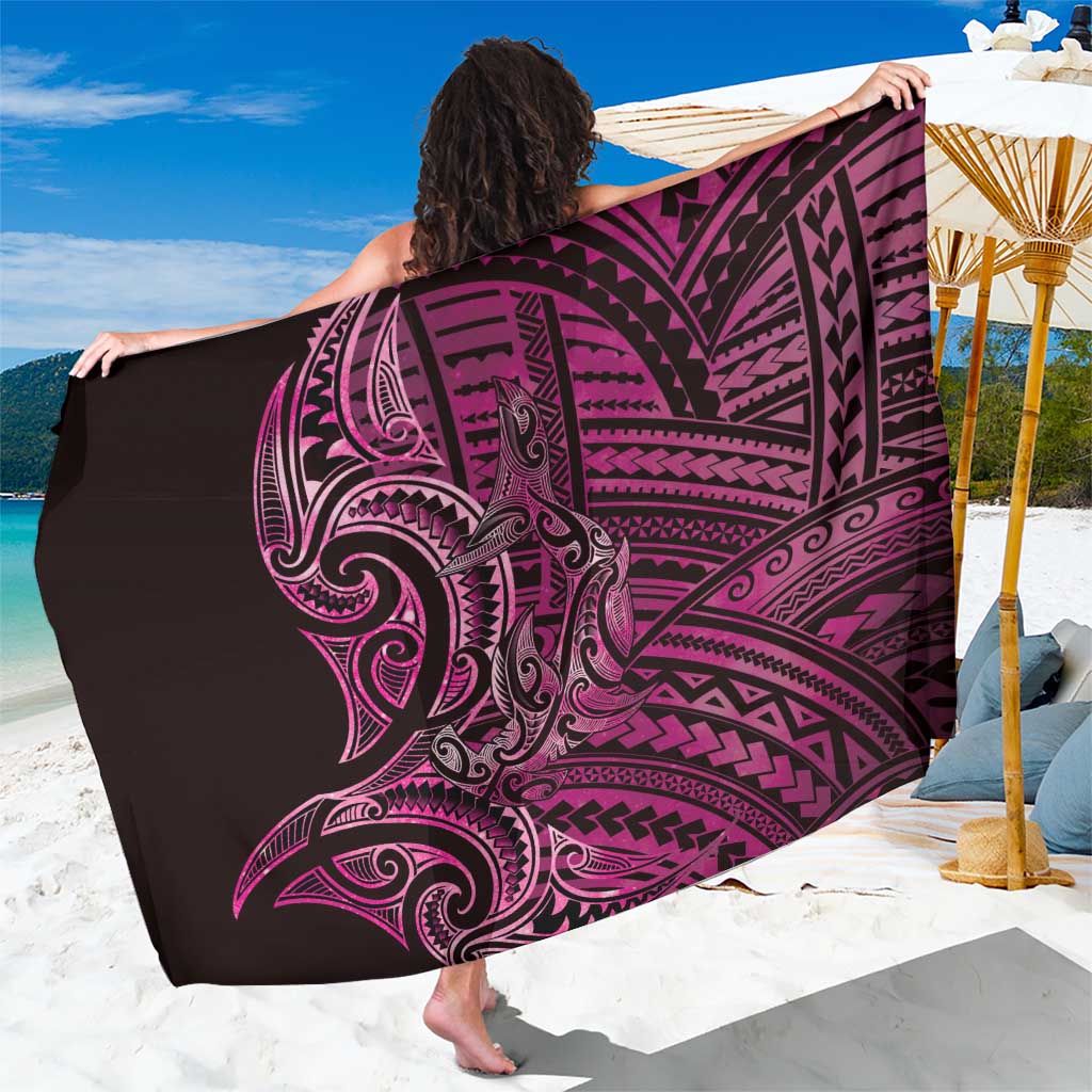 New Zealand Hammerhead Shark Sarong Maori Haehae Mangopare Pink - Vibe Hoodie