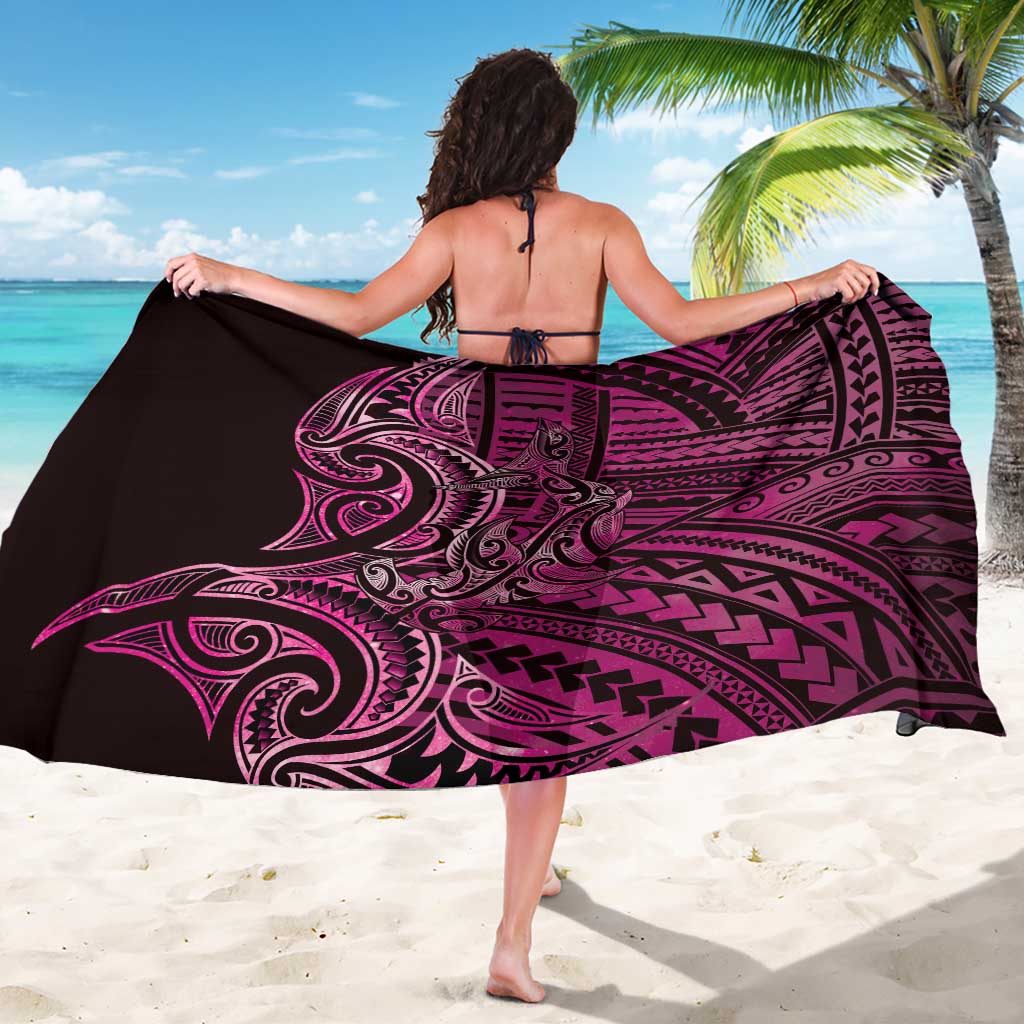New Zealand Hammerhead Shark Sarong Maori Haehae Mangopare Pink - Vibe Hoodie