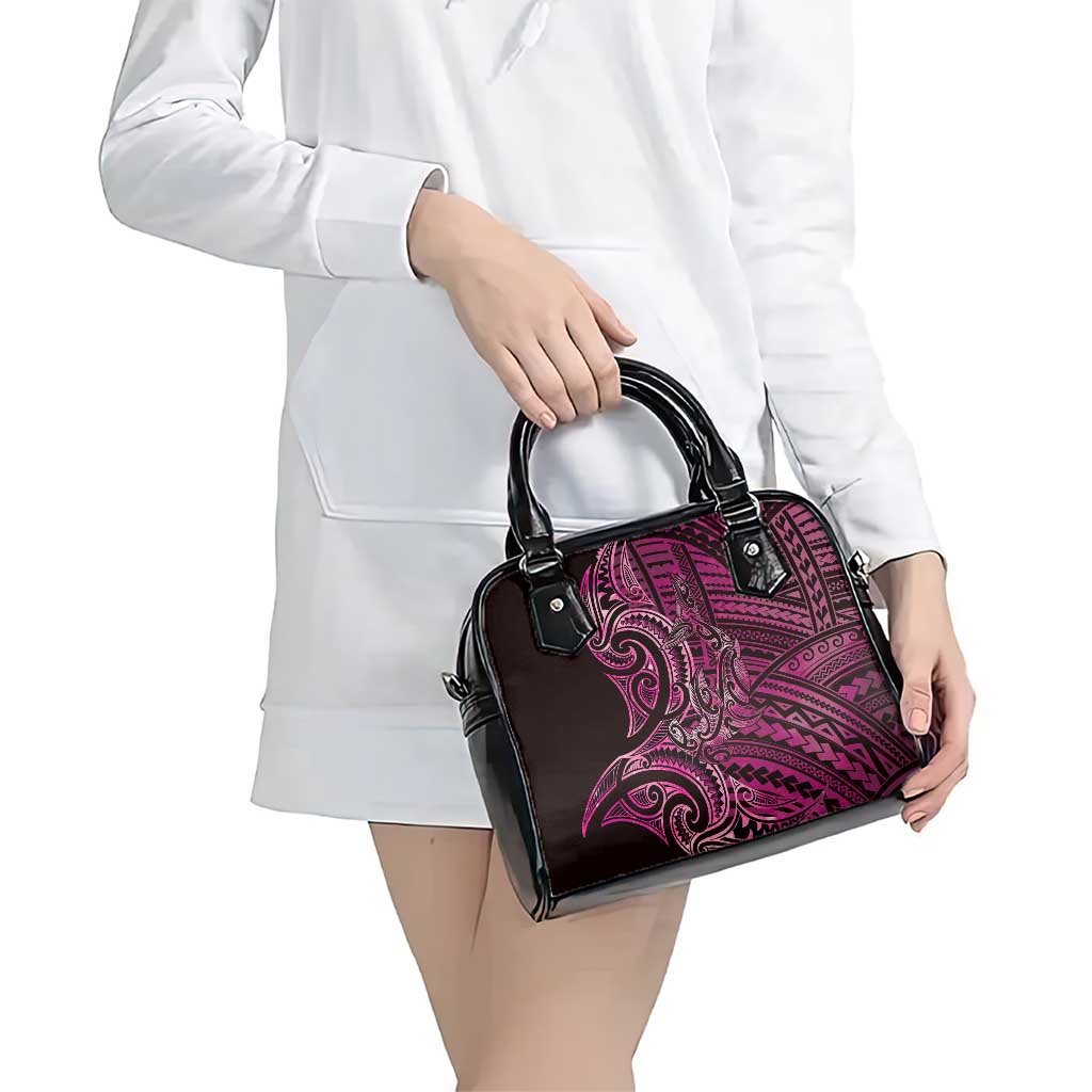 New Zealand Hammerhead Shark Shoulder Handbag Maori Haehae Mangopare Pink - Vibe Hoodie
