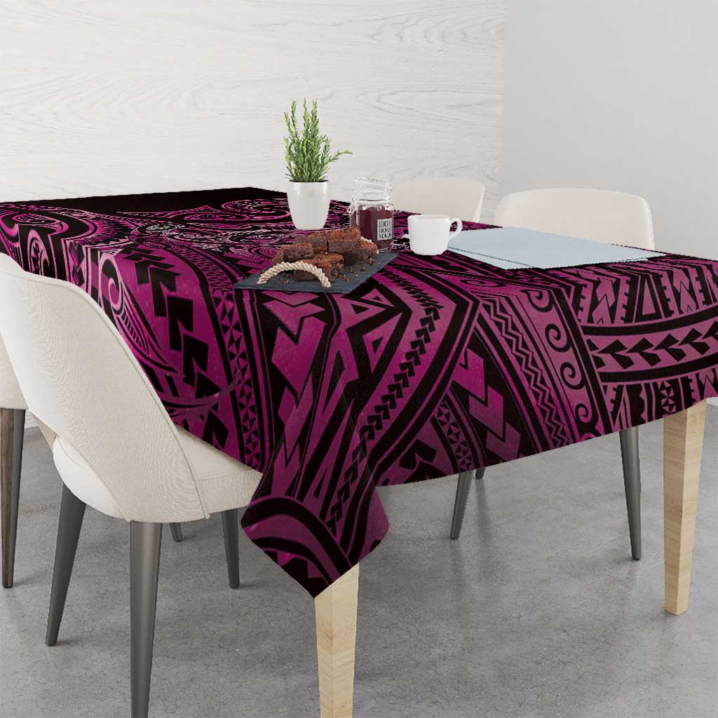 New Zealand Hammerhead Shark Tablecloth Maori Haehae Mangopare Pink - Vibe Hoodie
