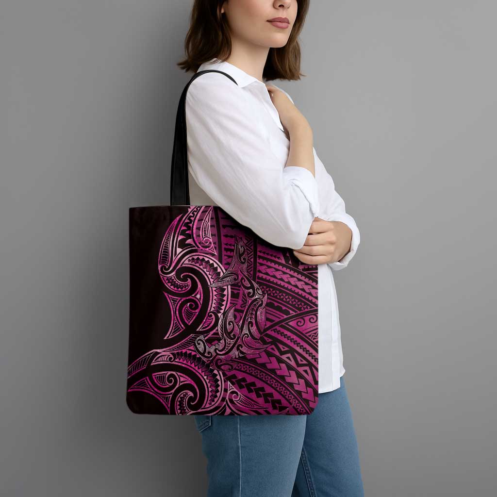 New Zealand Hammerhead Shark Tote Bag Maori Haehae Mangopare Pink - Vibe Hoodie
