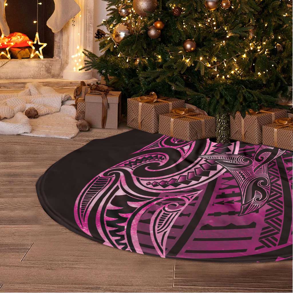 New Zealand Hammerhead Shark Tree Skirt Maori Haehae Mangopare Pink - Vibe Hoodie