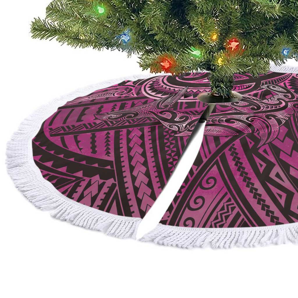 New Zealand Hammerhead Shark Tree Skirt Maori Haehae Mangopare Pink - Vibe Hoodie