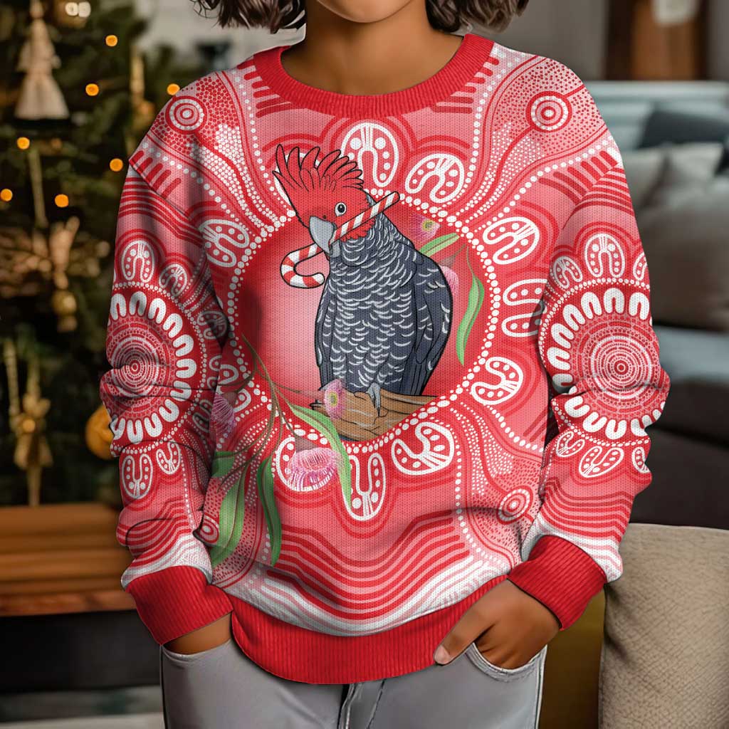 Australia Gang-gang Cockatoo Christmas Kid Ugly Christmas Sweater Eucalyptus Blossoms Aboriginal Merry Xmas - Vibe Hoodie