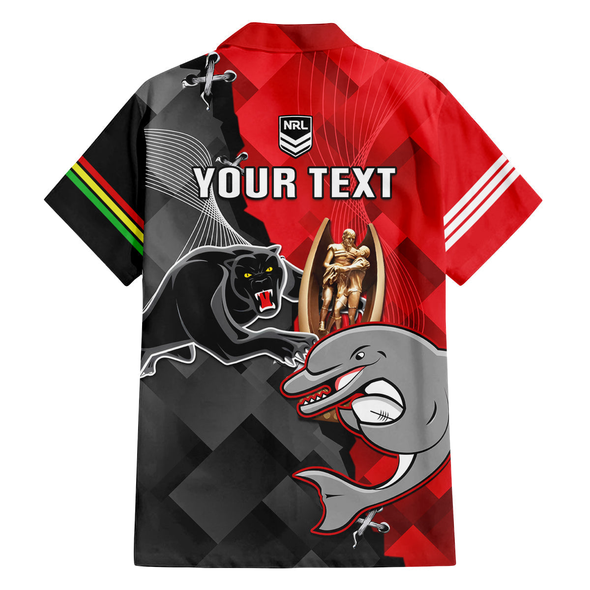 personalised-panthers-and-dolphins-family-matching-summer-maxi-dress-and-hawaiian-shirt-sporty-version