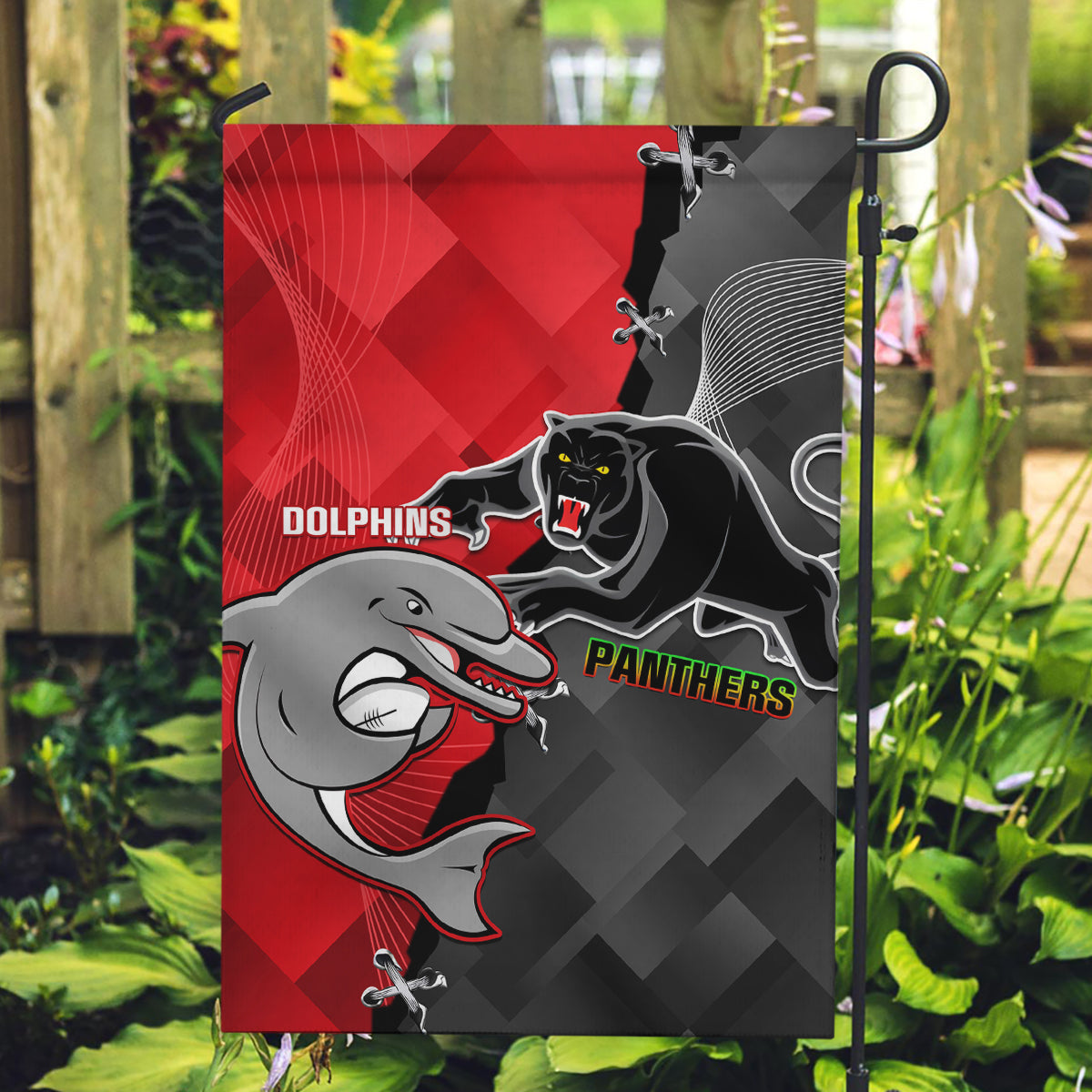 Panthers And Dolphins Garden Flag Sporty Version - Vibe Hoodie Shop