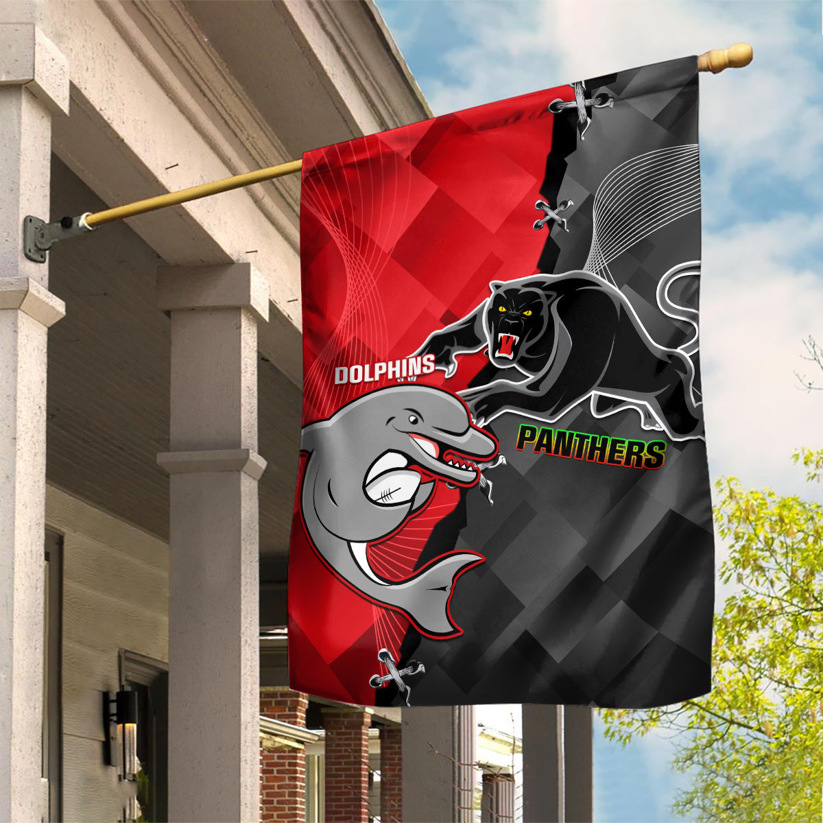 Panthers And Dolphins Garden Flag Sporty Version - Vibe Hoodie Shop