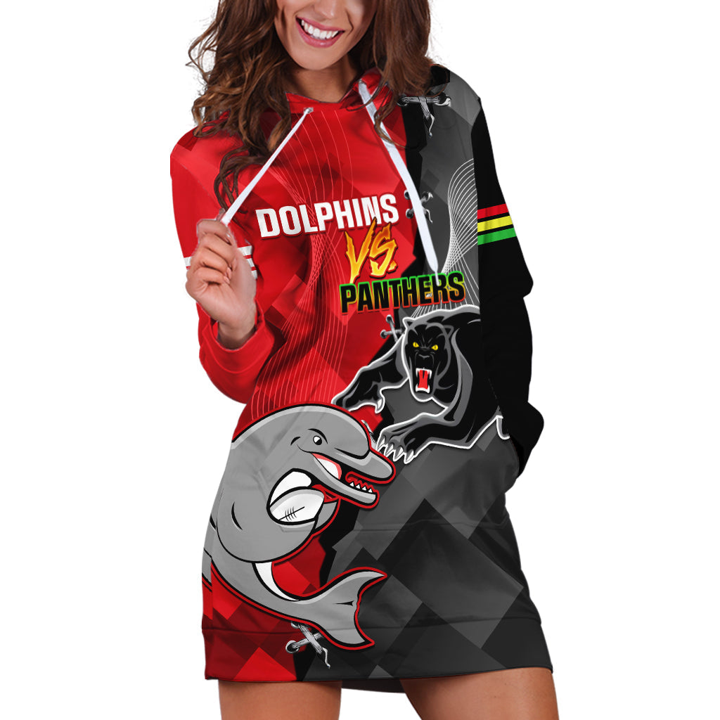 Personalised Panthers And Dolphins Hoodie Dress Sporty Version - Vibe Hoodie Shop