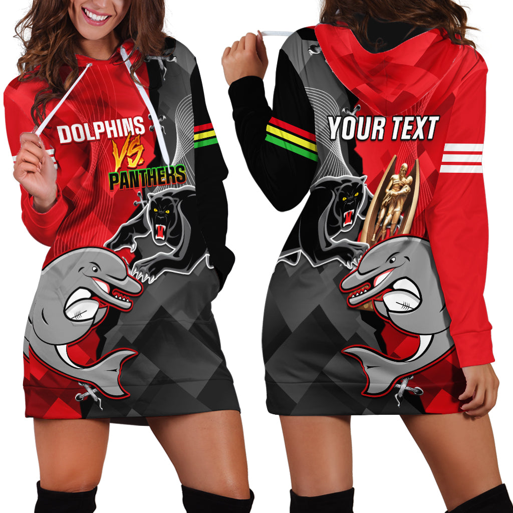 Personalised Panthers And Dolphins Hoodie Dress Sporty Version - Vibe Hoodie Shop