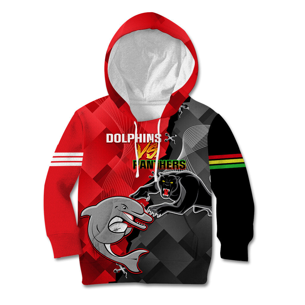 Personalised Panthers And Dolphins Kid Hoodie Sporty Version - Vibe Hoodie Shop