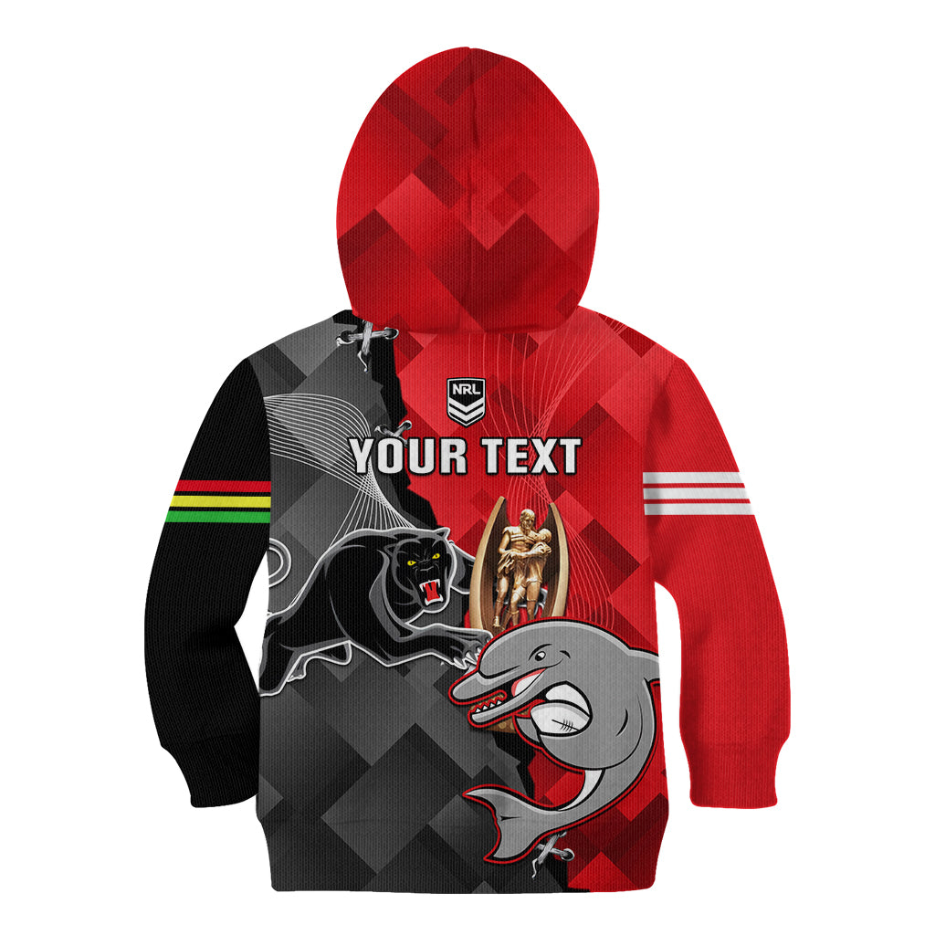 Personalised Panthers And Dolphins Kid Hoodie Sporty Version - Vibe Hoodie Shop