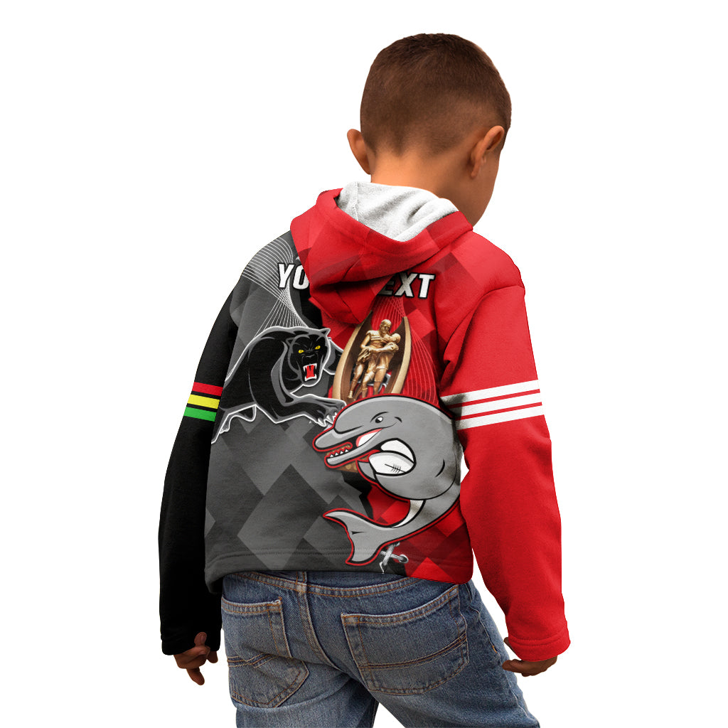 Personalised Panthers And Dolphins Kid Hoodie Sporty Version - Vibe Hoodie Shop