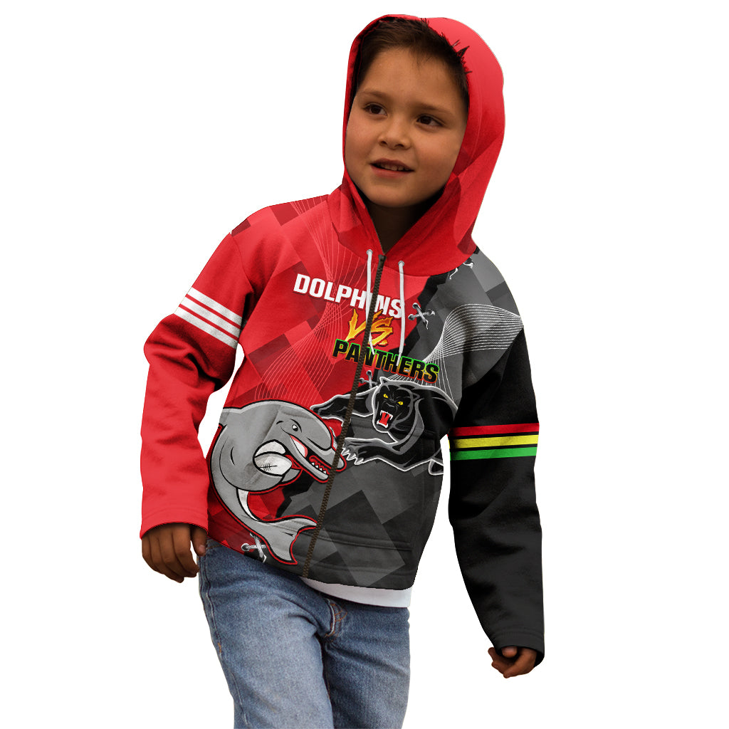 Personalised Panthers And Dolphins Kid Hoodie Sporty Version - Vibe Hoodie Shop