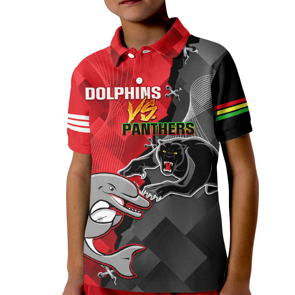 Personalised Panthers And Dolphins Kid Polo Shirt Sporty Version - Vibe Hoodie Shop