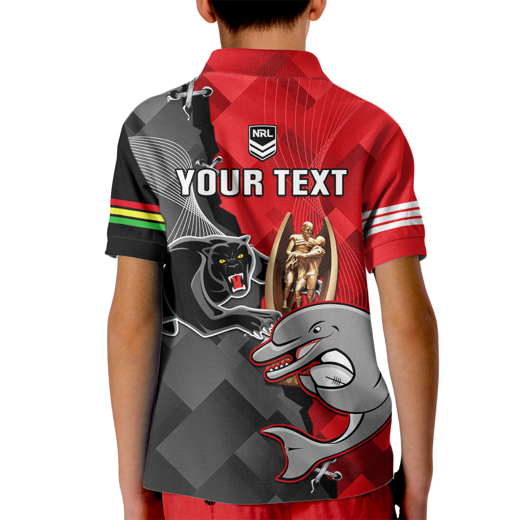 Personalised Panthers And Dolphins Kid Polo Shirt Sporty Version - Vibe Hoodie Shop