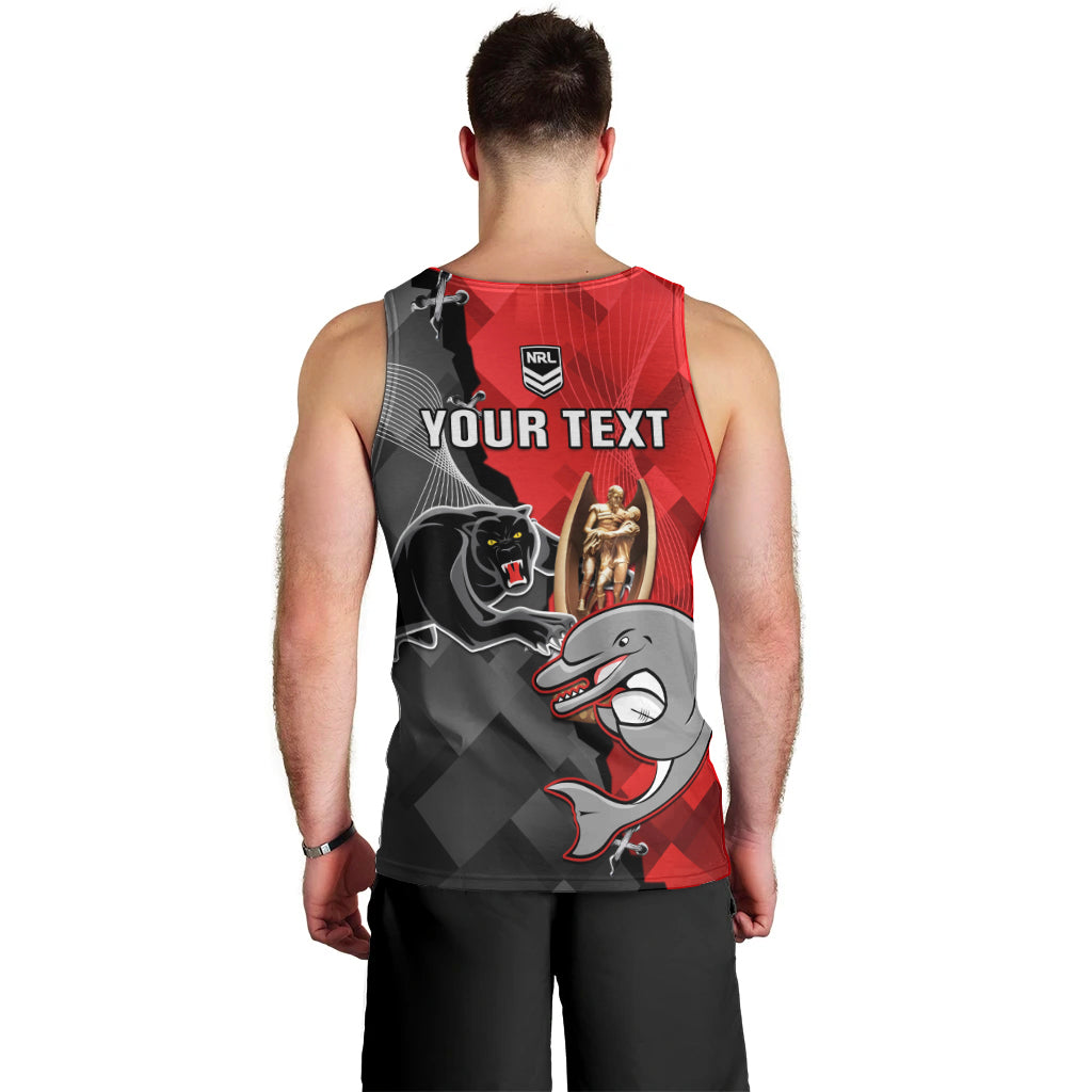 Personalised Panthers And Dolphins Men Tank Top Sporty Version - Vibe Hoodie Shop