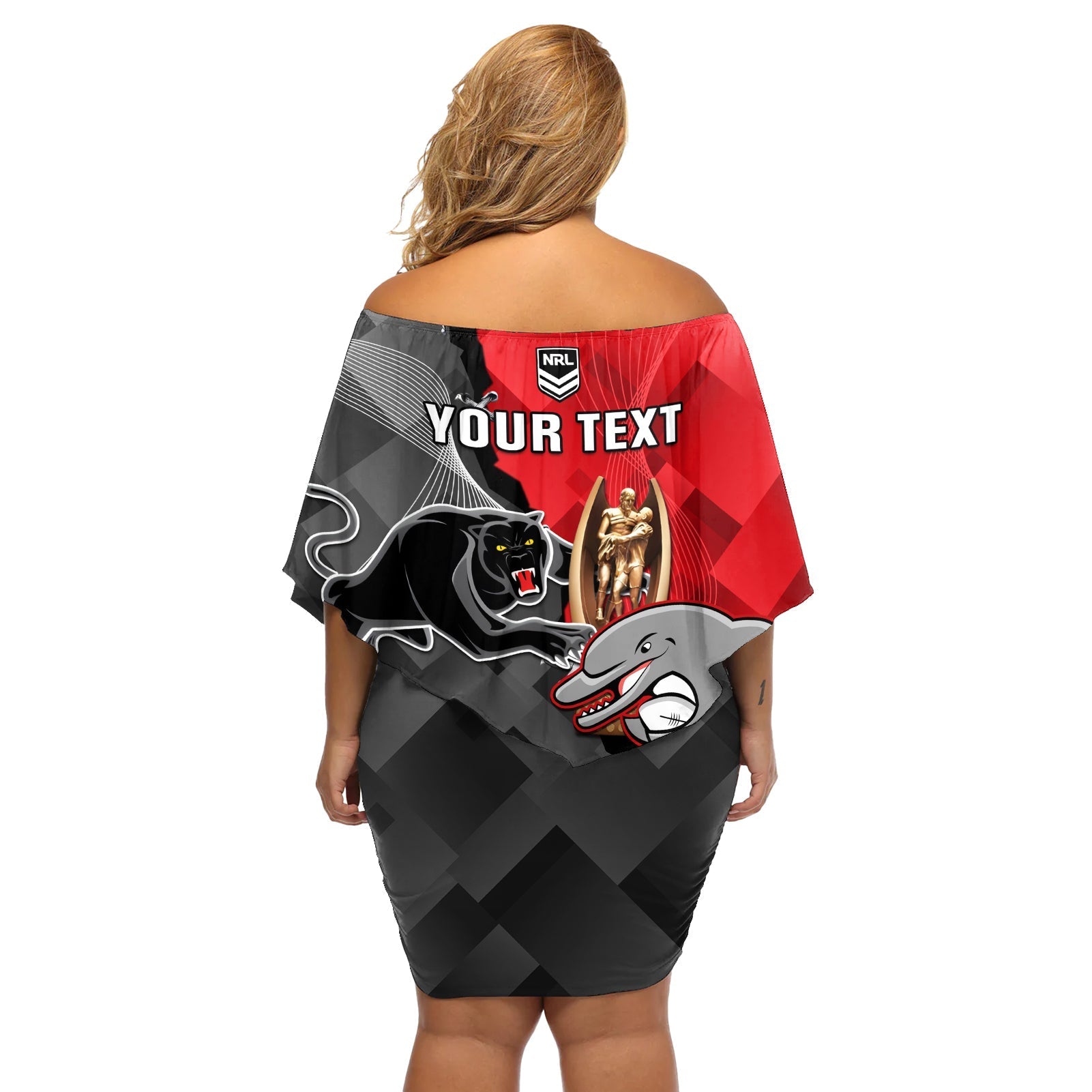 personalised-panthers-and-dolphins-off-shoulder-short-dress-sporty-version