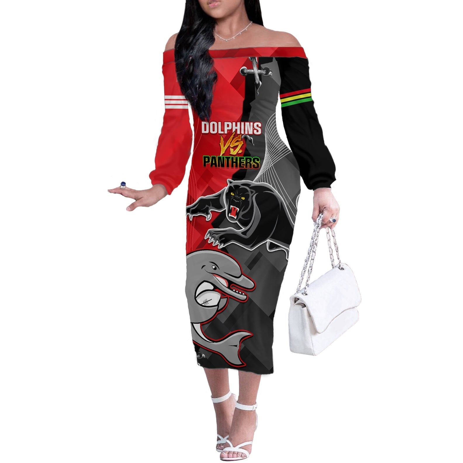 personalised-panthers-and-dolphins-off-the-shoulder-long-sleeve-dress-sporty-version