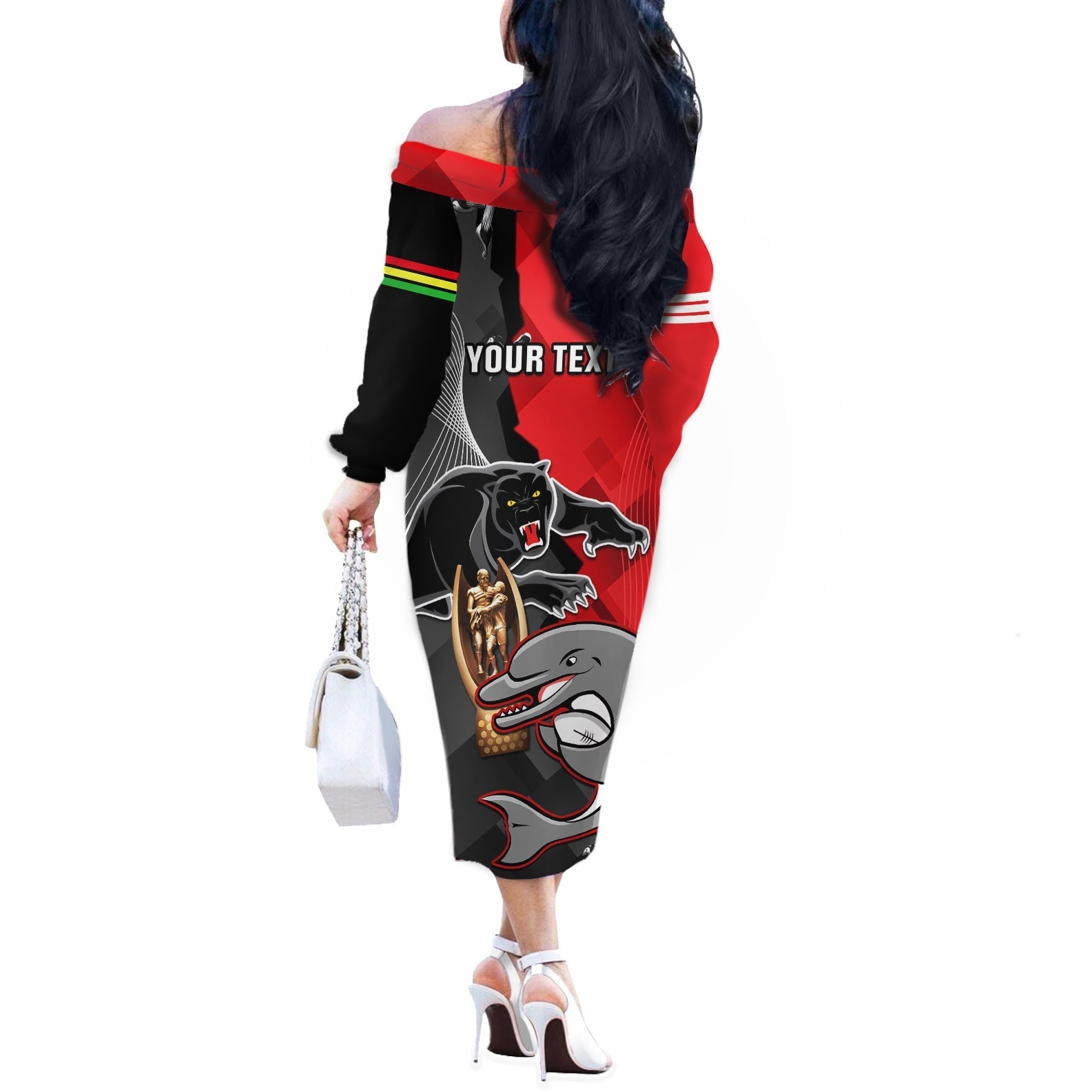 personalised-panthers-and-dolphins-off-the-shoulder-long-sleeve-dress-sporty-version