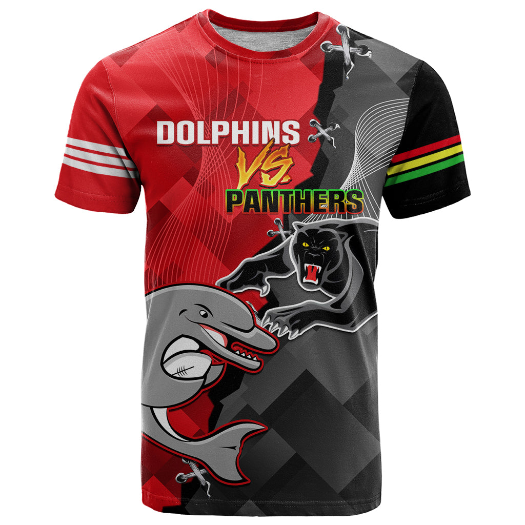 Personalised Panthers And Dolphins T Shirt Sporty Version - Vibe Hoodie Shop