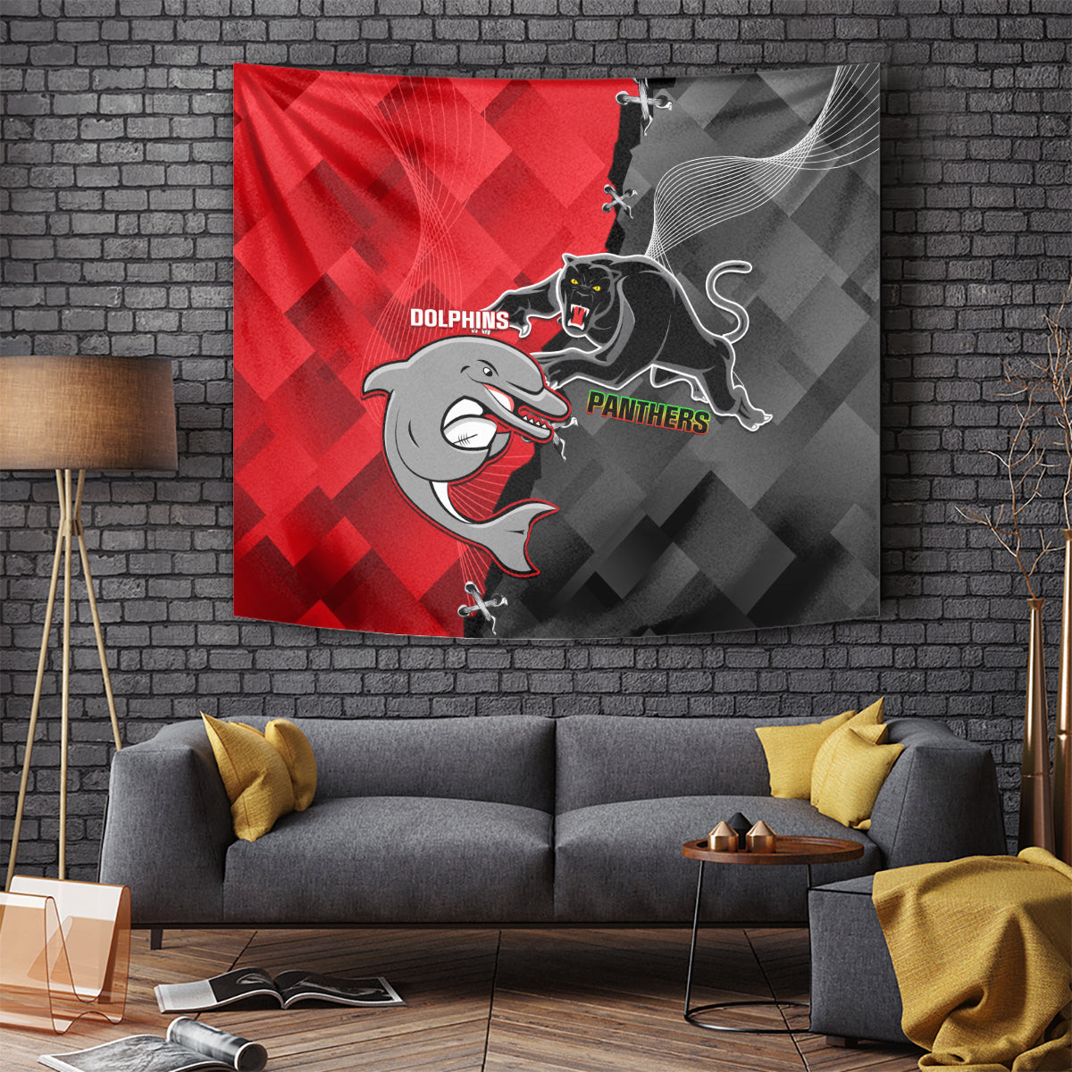 Panthers And Dolphins Tapestry Sporty Version - Vibe Hoodie Shop