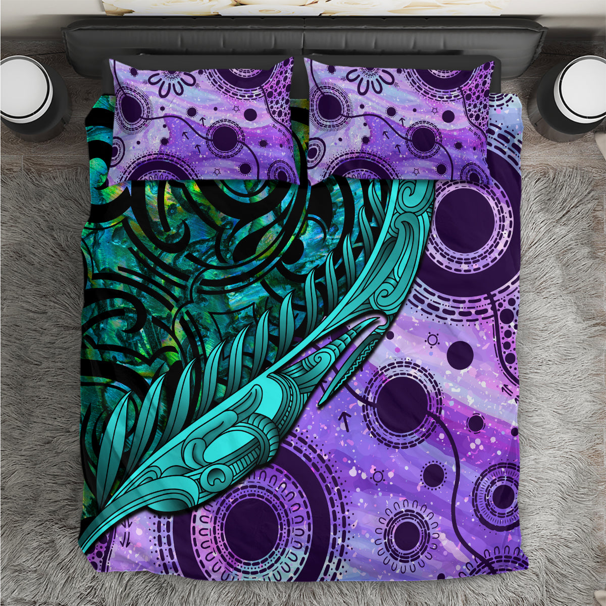 New Zealand Paua Shell With Australia Opal Unique Combine Bedding Set - Vibe Hoodie Shop