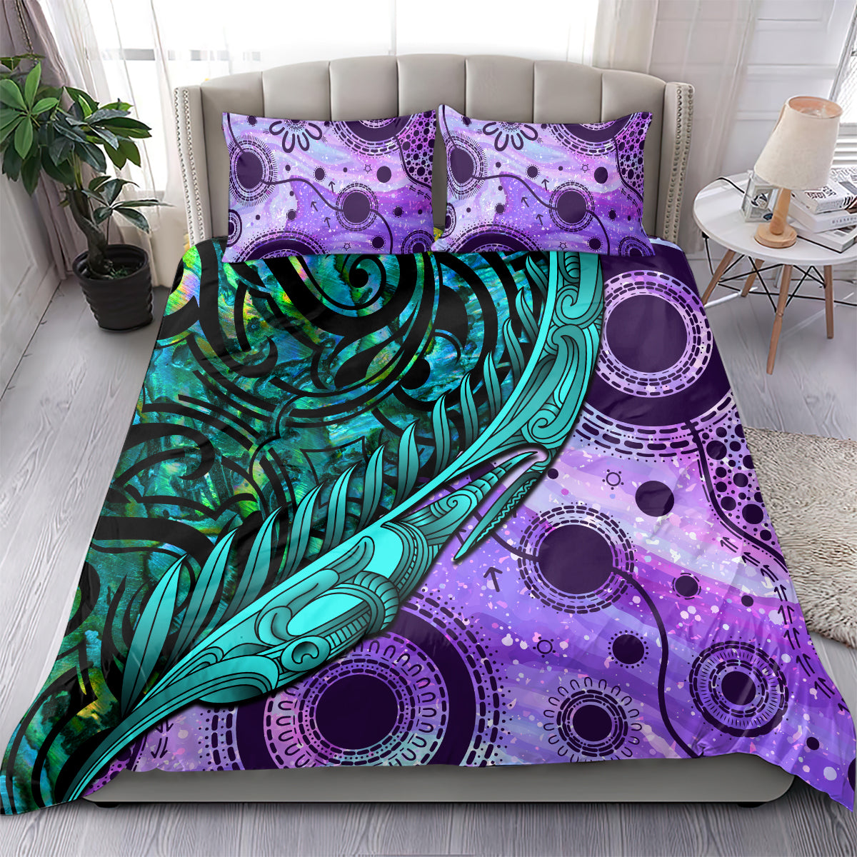 New Zealand Paua Shell With Australia Opal Unique Combine Bedding Set - Vibe Hoodie Shop