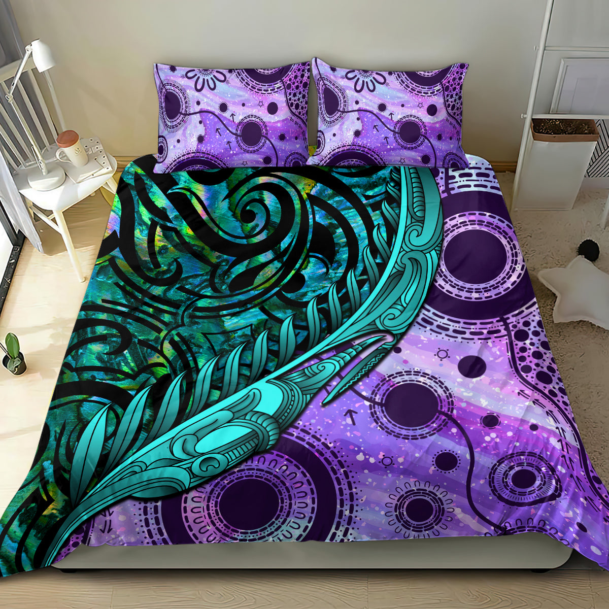 New Zealand Paua Shell With Australia Opal Unique Combine Bedding Set - Vibe Hoodie Shop