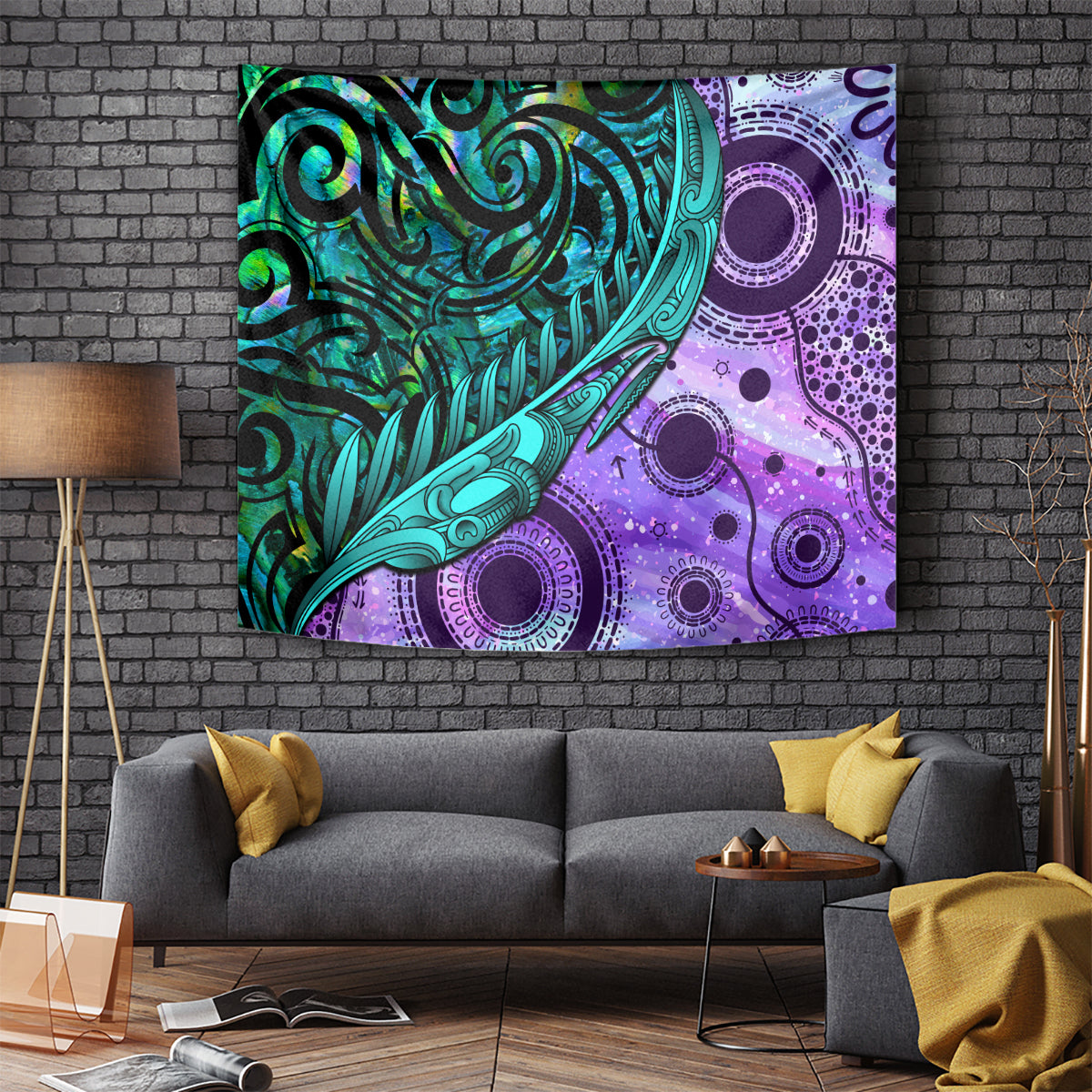 New Zealand Paua Shell With Australia Opal Unique Combine Tapestry - Vibe Hoodie Shop