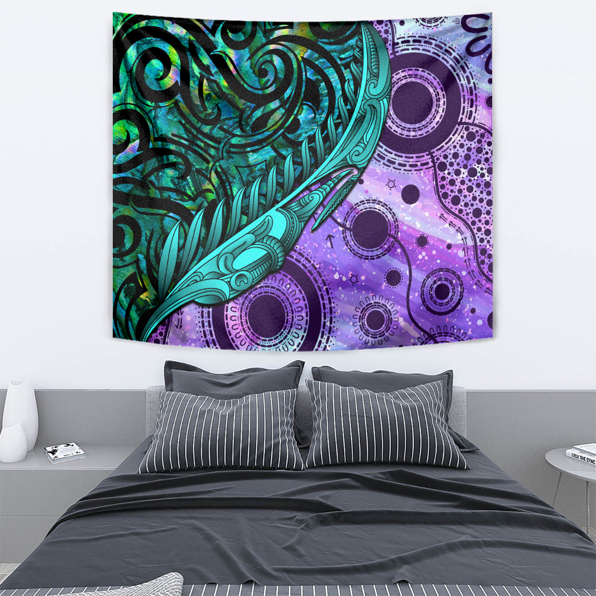 New Zealand Paua Shell With Australia Opal Unique Combine Tapestry - Vibe Hoodie Shop