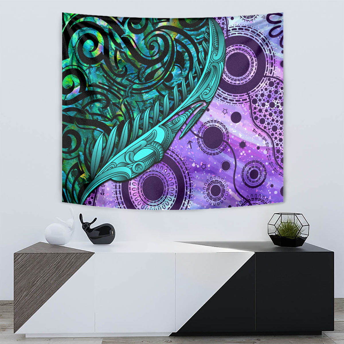 New Zealand Paua Shell With Australia Opal Unique Combine Tapestry - Vibe Hoodie Shop