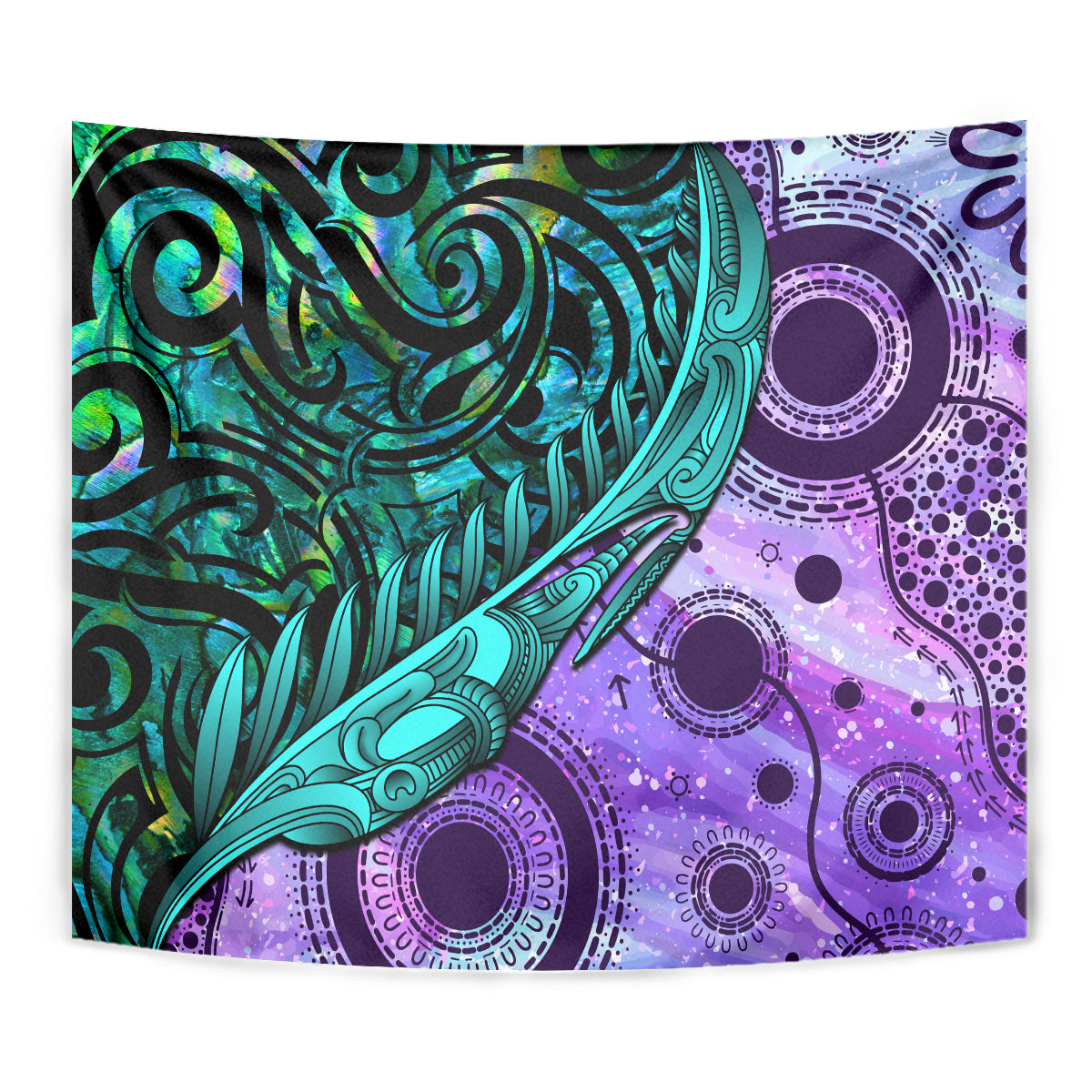 New Zealand Paua Shell With Australia Opal Unique Combine Tapestry - Vibe Hoodie Shop