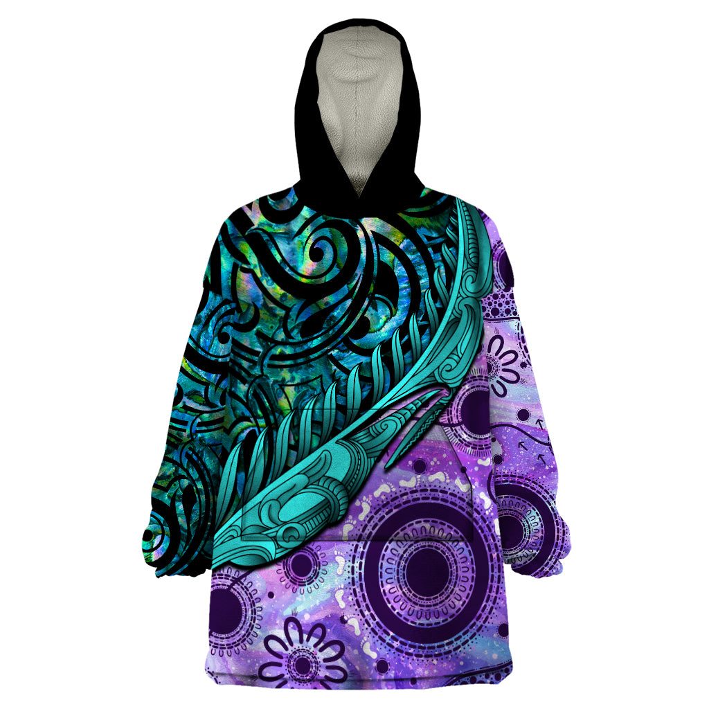 New Zealand Paua Shell With Australia Opal Unique Combine Wearable Blanket Hoodie - Vibe Hoodie Shop