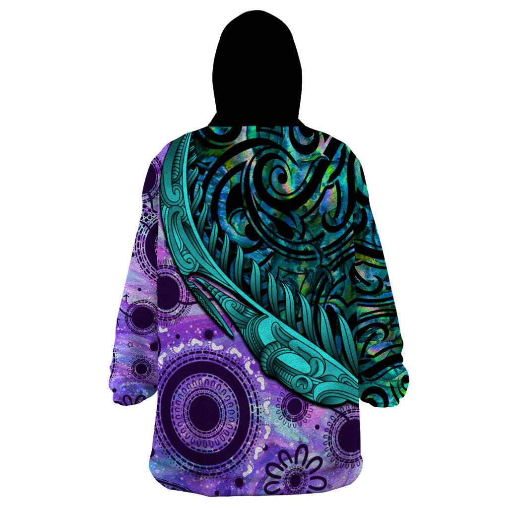 New Zealand Paua Shell With Australia Opal Unique Combine Wearable Blanket Hoodie - Vibe Hoodie Shop