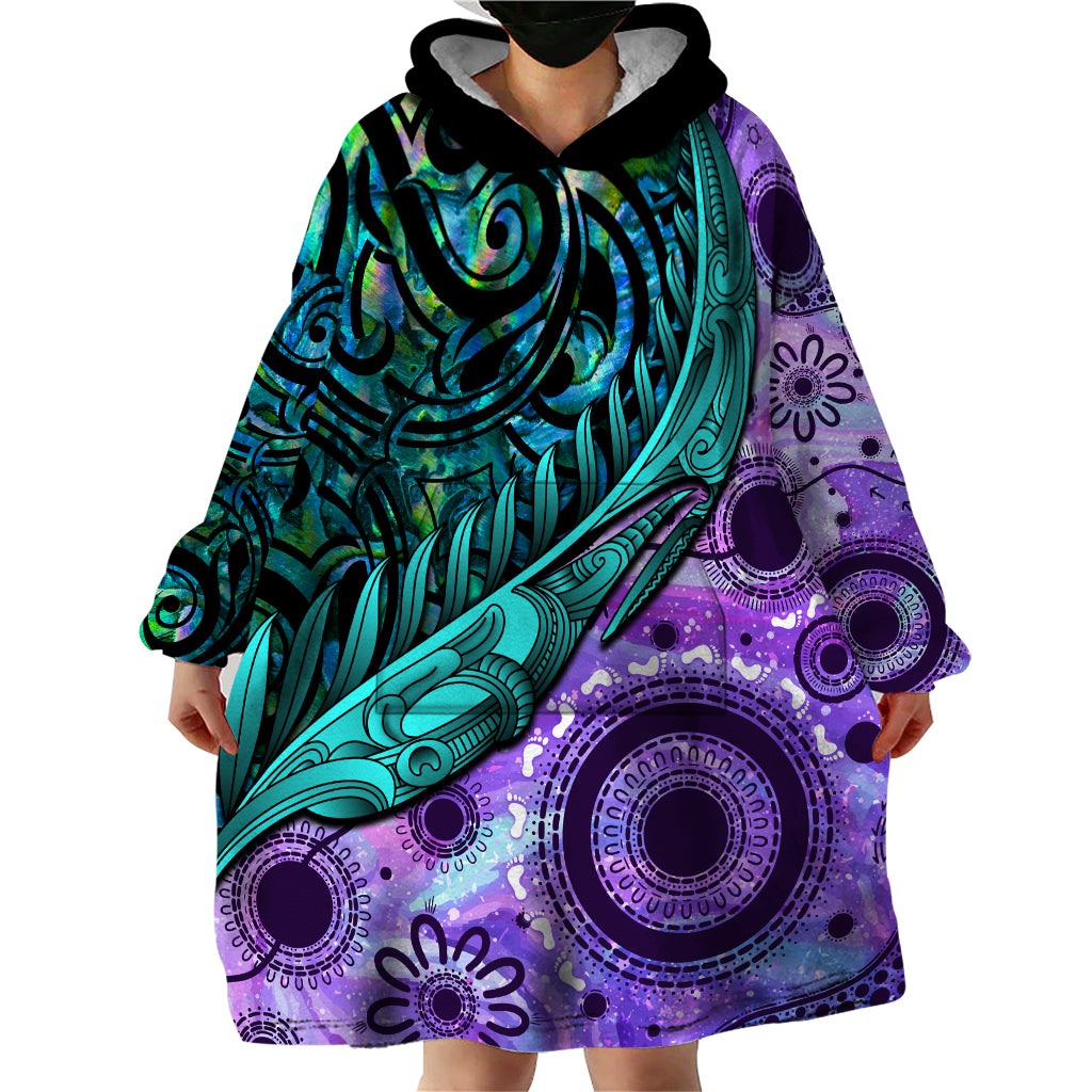 New Zealand Paua Shell With Australia Opal Unique Combine Wearable Blanket Hoodie - Vibe Hoodie Shop