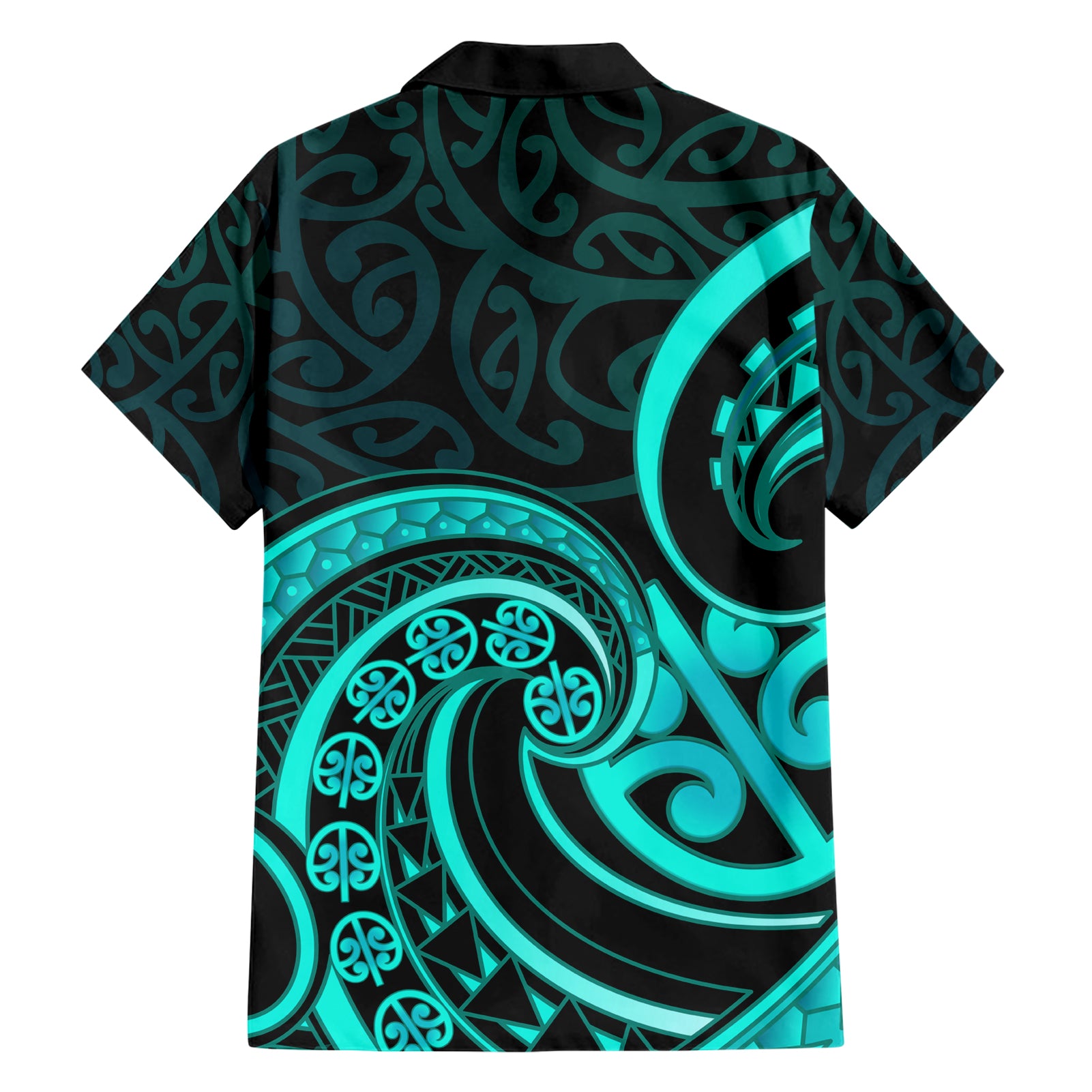 Turquoise New Zealand Mangopare Hawaiian Shirt Aotearoa Maori Koru Style - Vibe Hoodie Shop