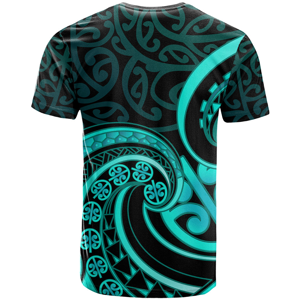 Turquoise New Zealand Mangopare T Shirt Aotearoa Maori Koru Style - Vibe Hoodie Shop