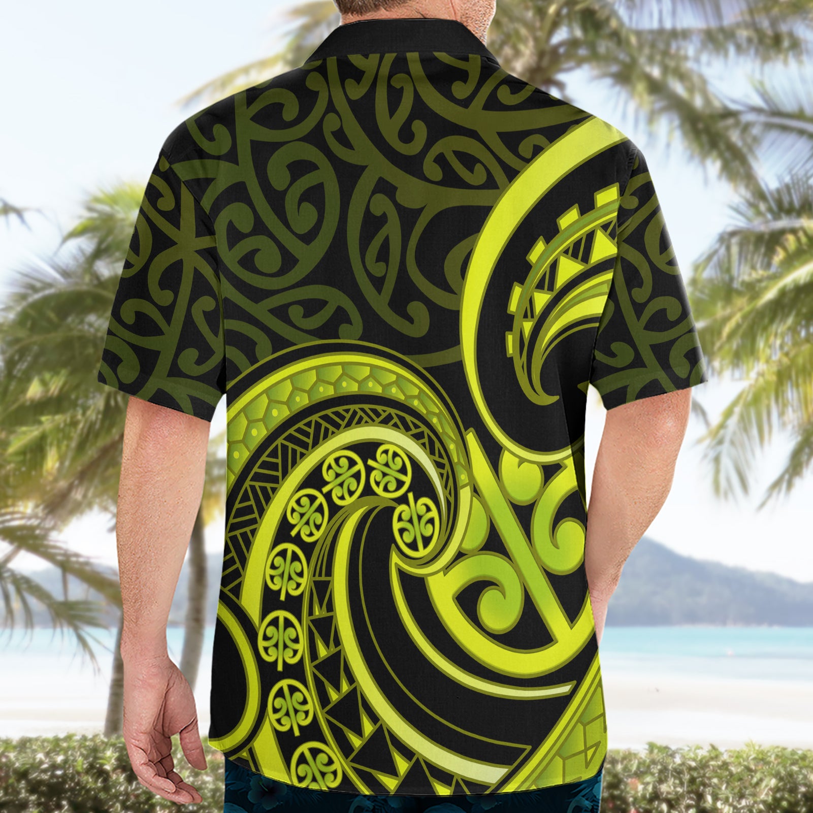 Lime Green New Zealand Mangopare Hawaiian Shirt Aotearoa Maori Koru Style - Vibe Hoodie Shop