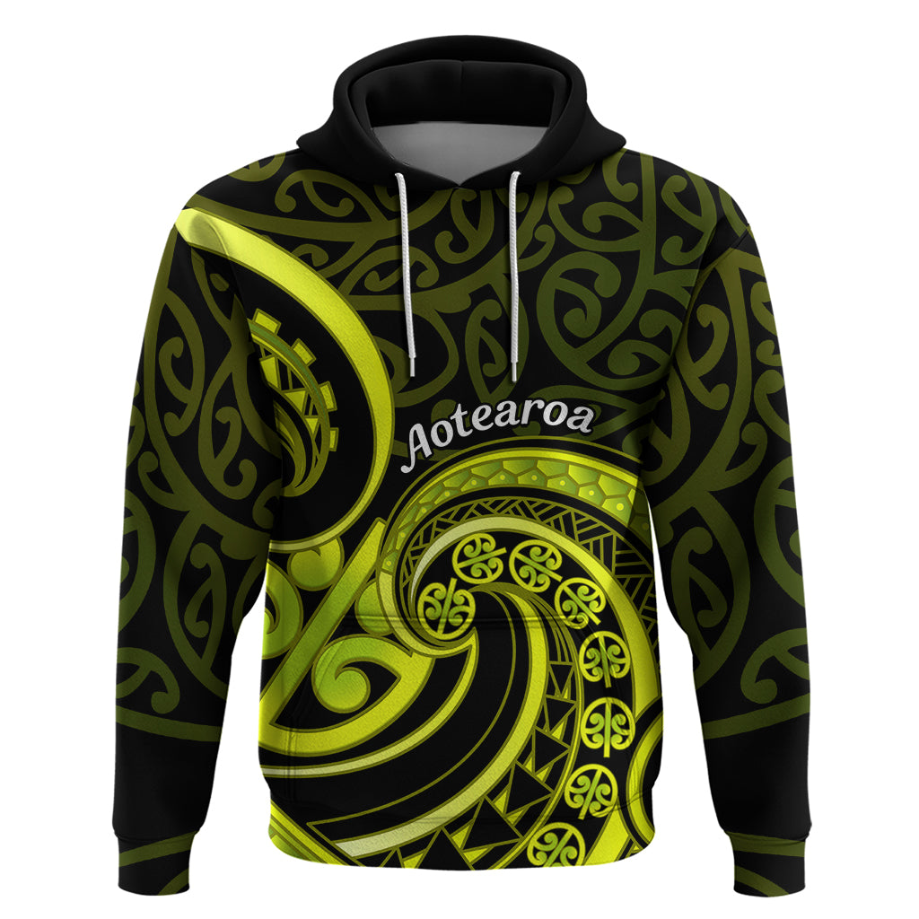 Lime Green New Zealand Mangopare Hoodie Aotearoa Maori Koru Style - Vibe Hoodie Shop